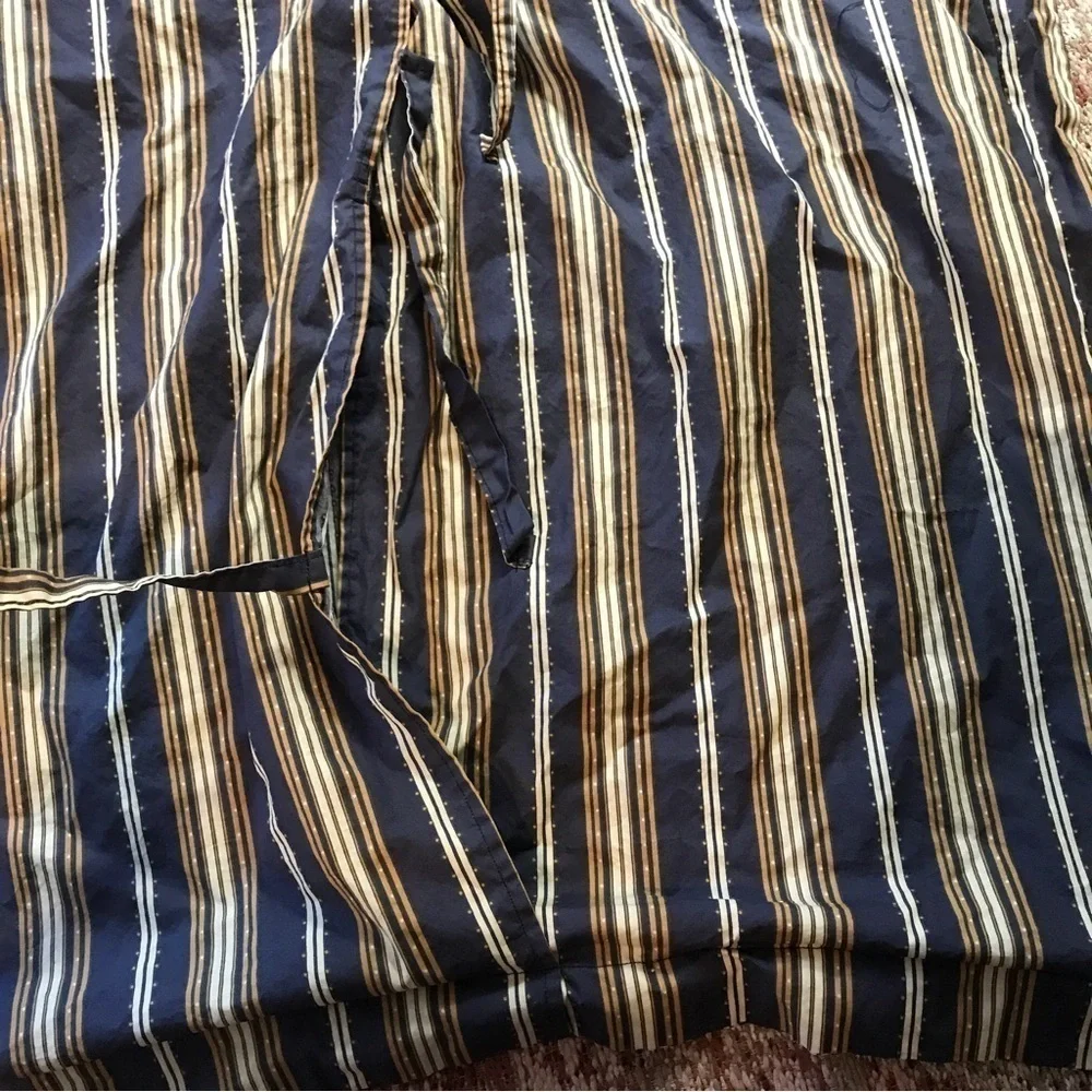 Nina home Nina Campbell large square blue beige stripe pillowcase 25” x 25”